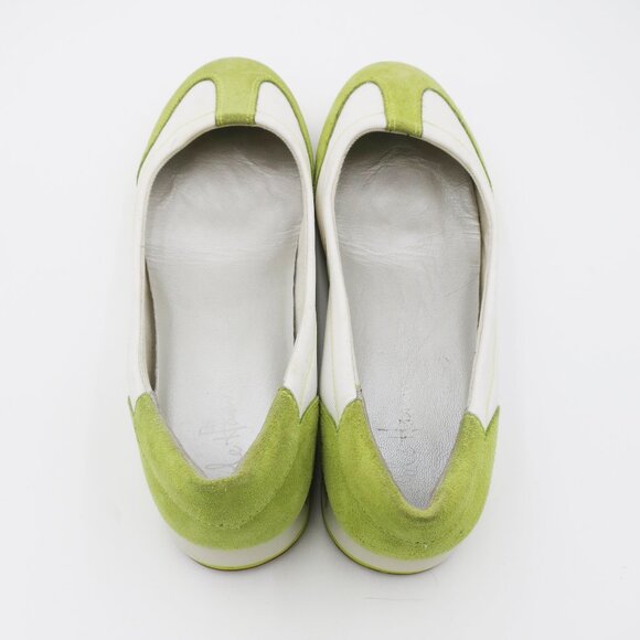 Nike Air x Cole Haan Green & White Slip-On Flats 9B Suede and Leather Excellent - Picture 5 of 16
